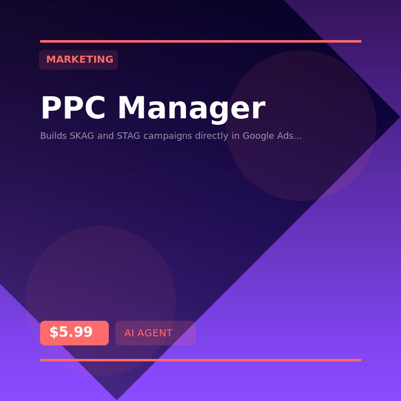 🎰 PPC Manager — AI agent for Marketing
