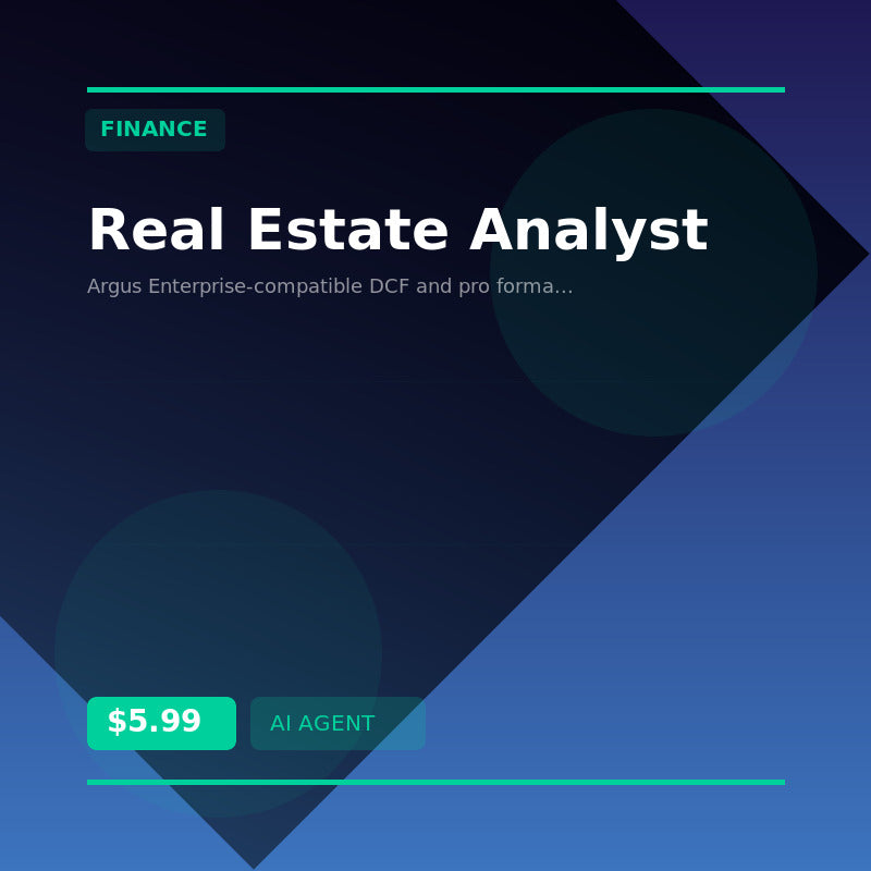 🏡 Real Estate Analyst — AI agent for Finance