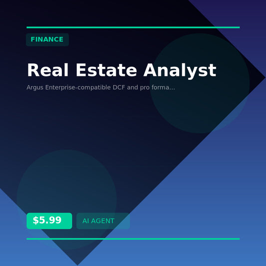 🏡 Real Estate Analyst — AI agent for Finance
