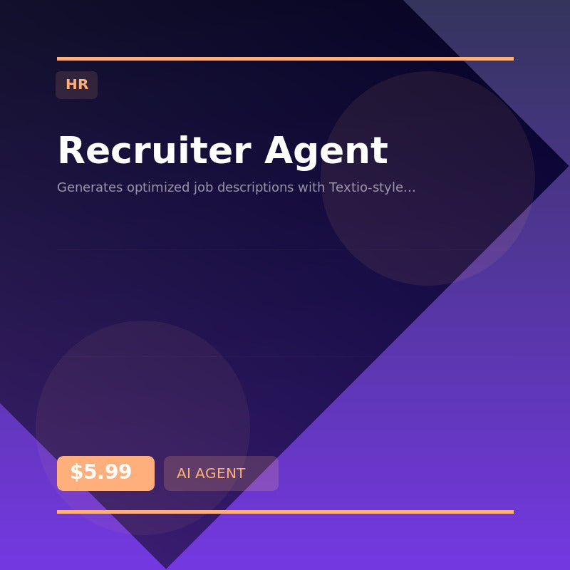 🤝 Recruiter Agent — AI agent for HR