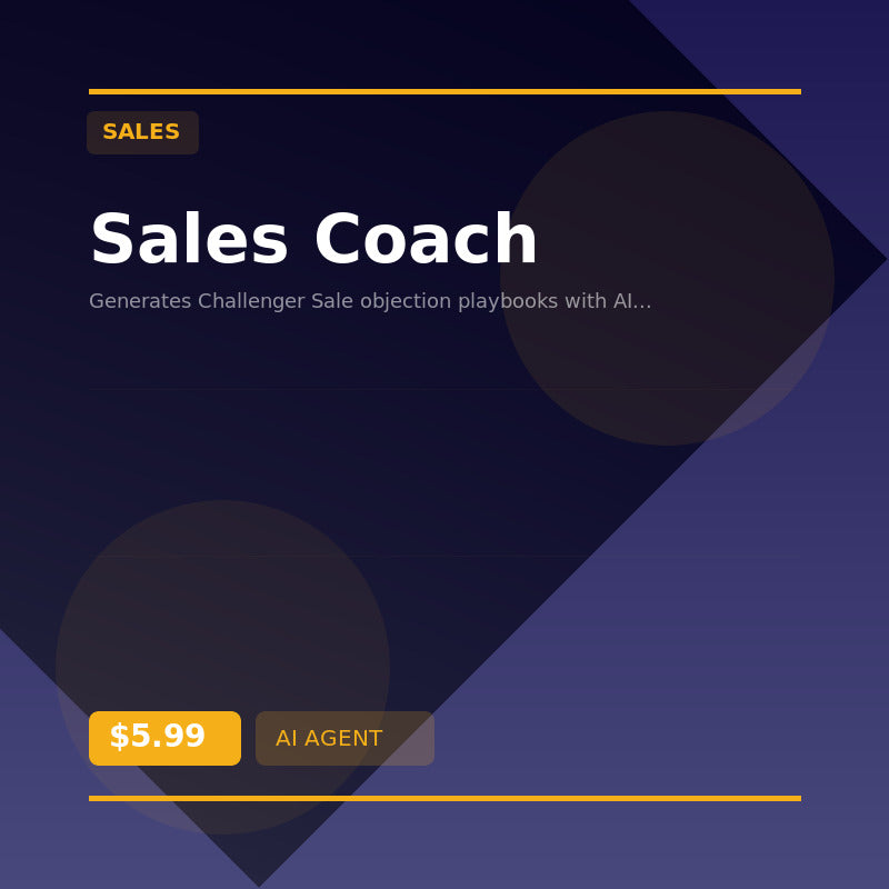 💰 Sales Coach — AI agent for Sales