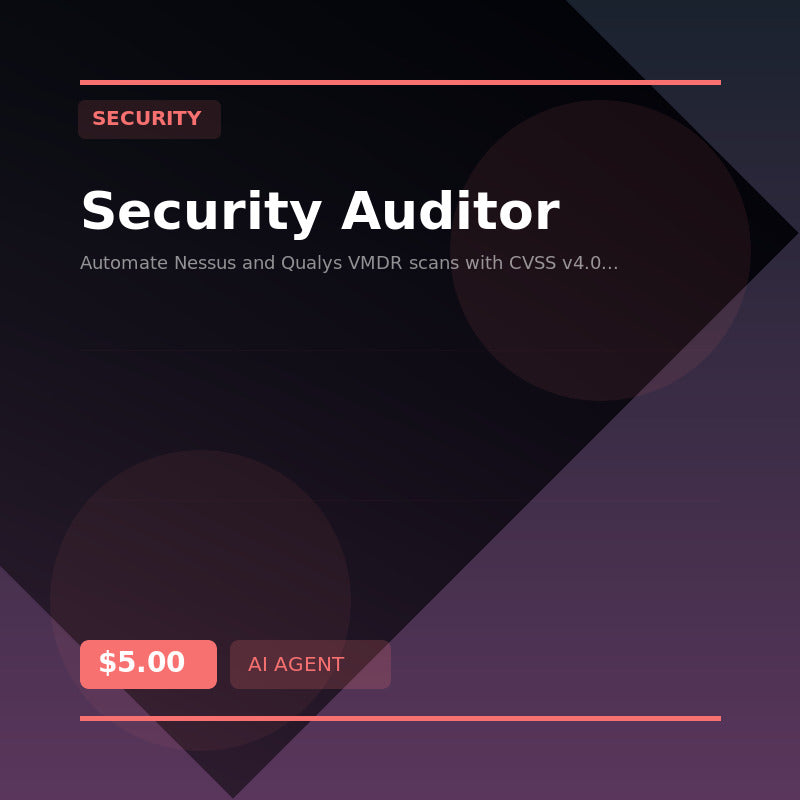 🔒 Security Auditor — AI agent for Security