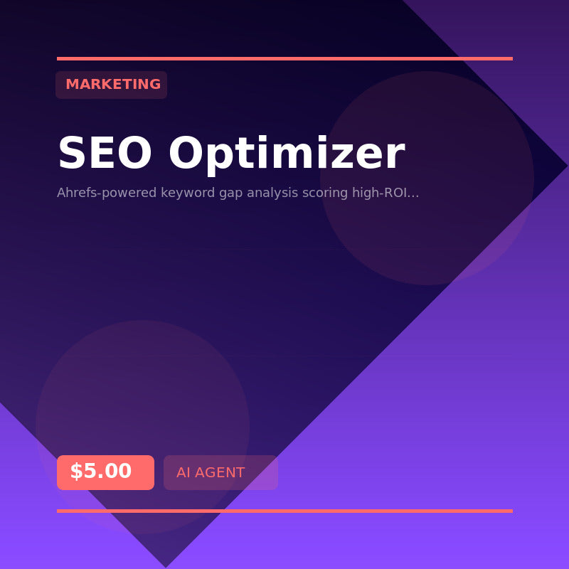 🔍 SEO Optimizer — AI agent for Marketing