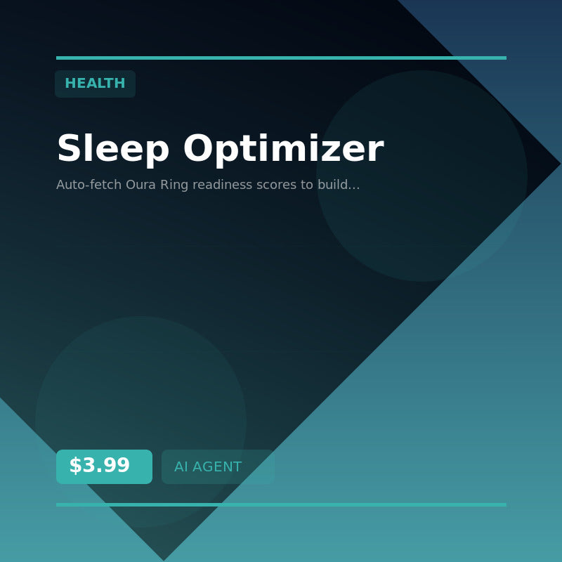 😴 Sleep Optimizer — AI agent for Health