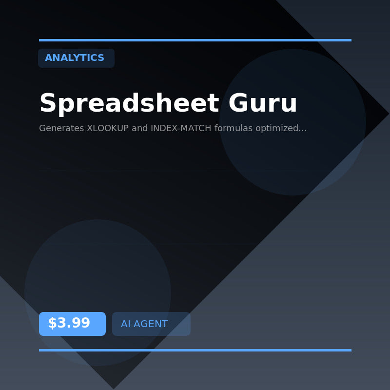📈 Spreadsheet Guru — AI agent for Analytics