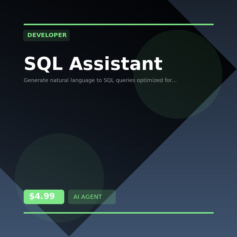 🗃️ SQL Assistant — AI agent for Developer
