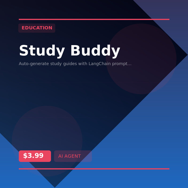 📚 Study Buddy — AI agent for Education