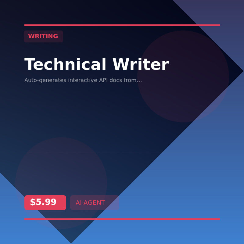 📝 Technical Writer — AI agent for Writing