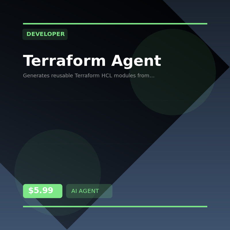 🏗️ Terraform Agent — AI agent for Developer