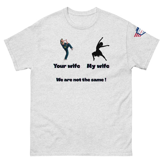 We Are Not the Same Funny Dance Meme Unisex T-Shirt – Viral Humor Tee - alternate view on model