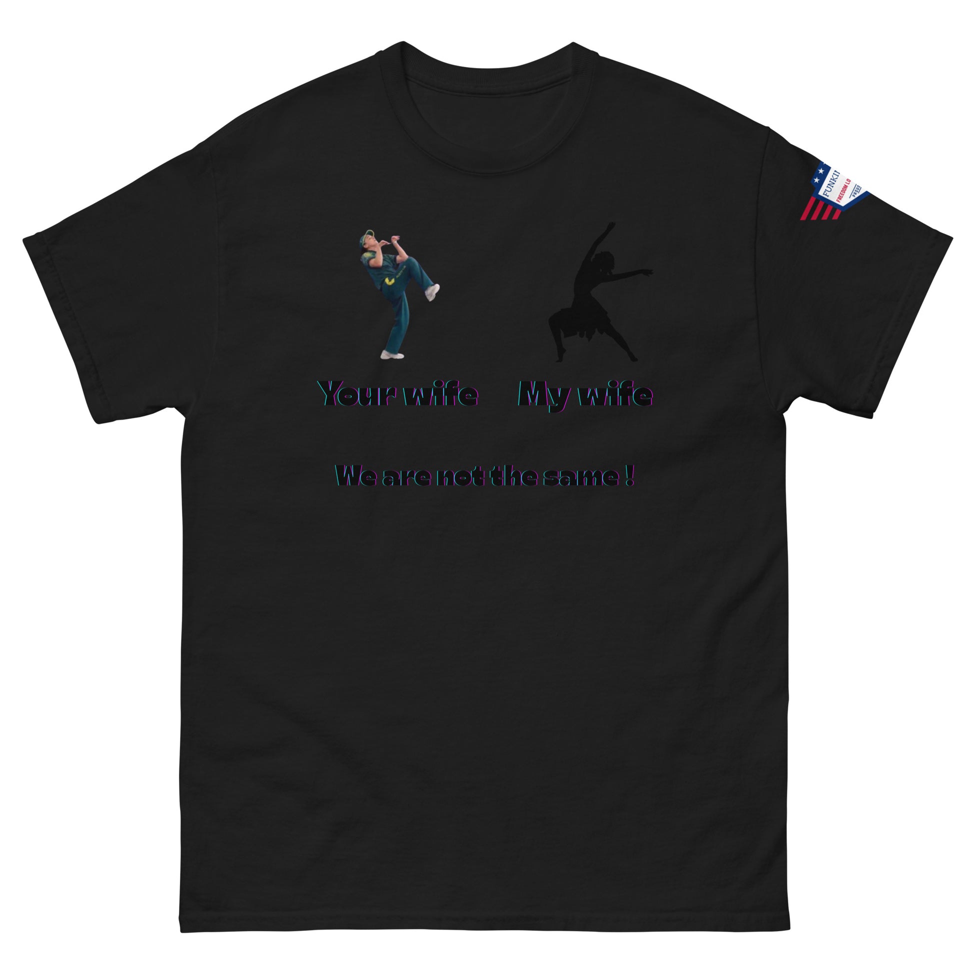 We Are Not the Same Funny Dance Meme Unisex T-Shirt – Viral Humor Tee - alternate view on model