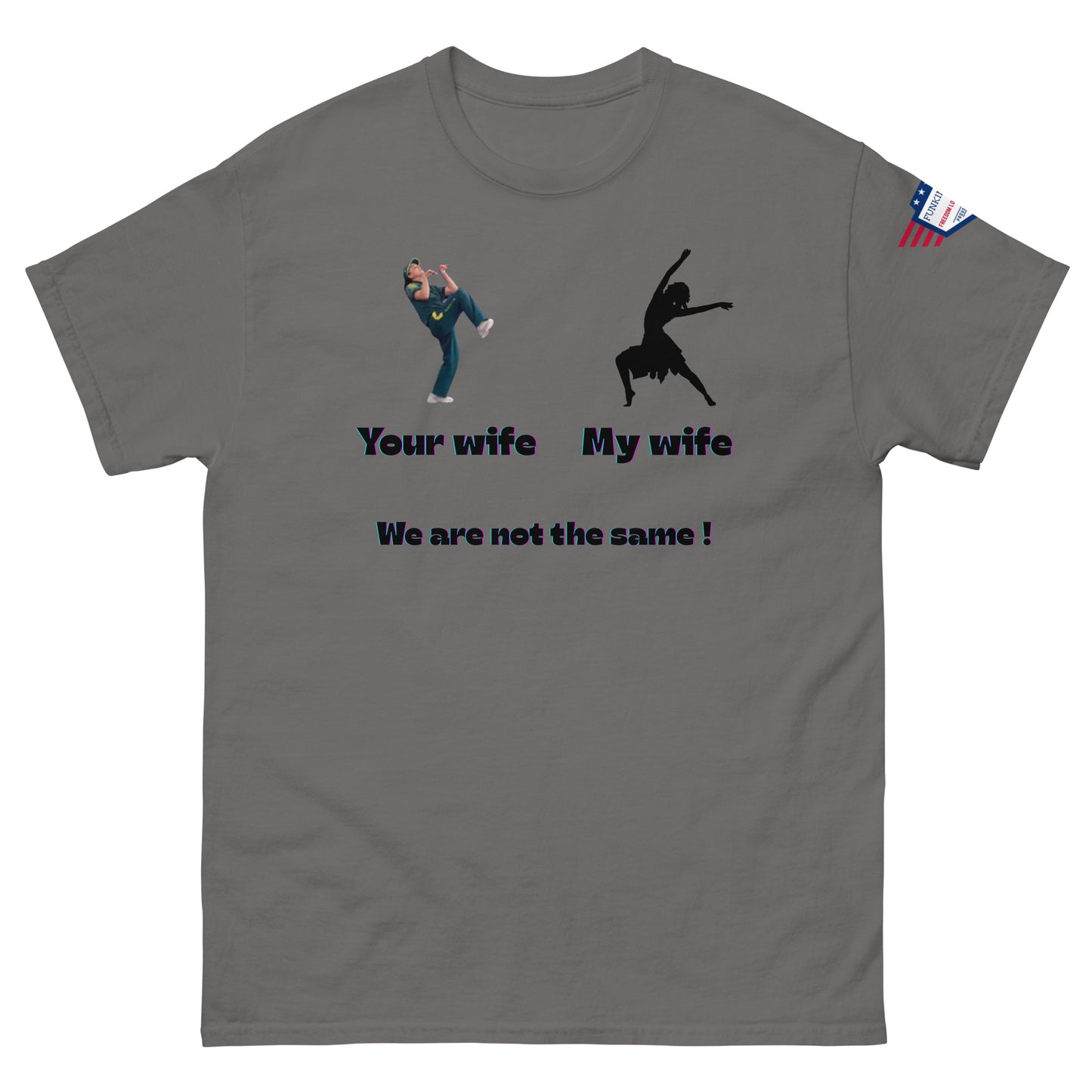 We Are Not the Same Funny Dance Meme Unisex T-Shirt – Viral Humor Tee - alternate view on model