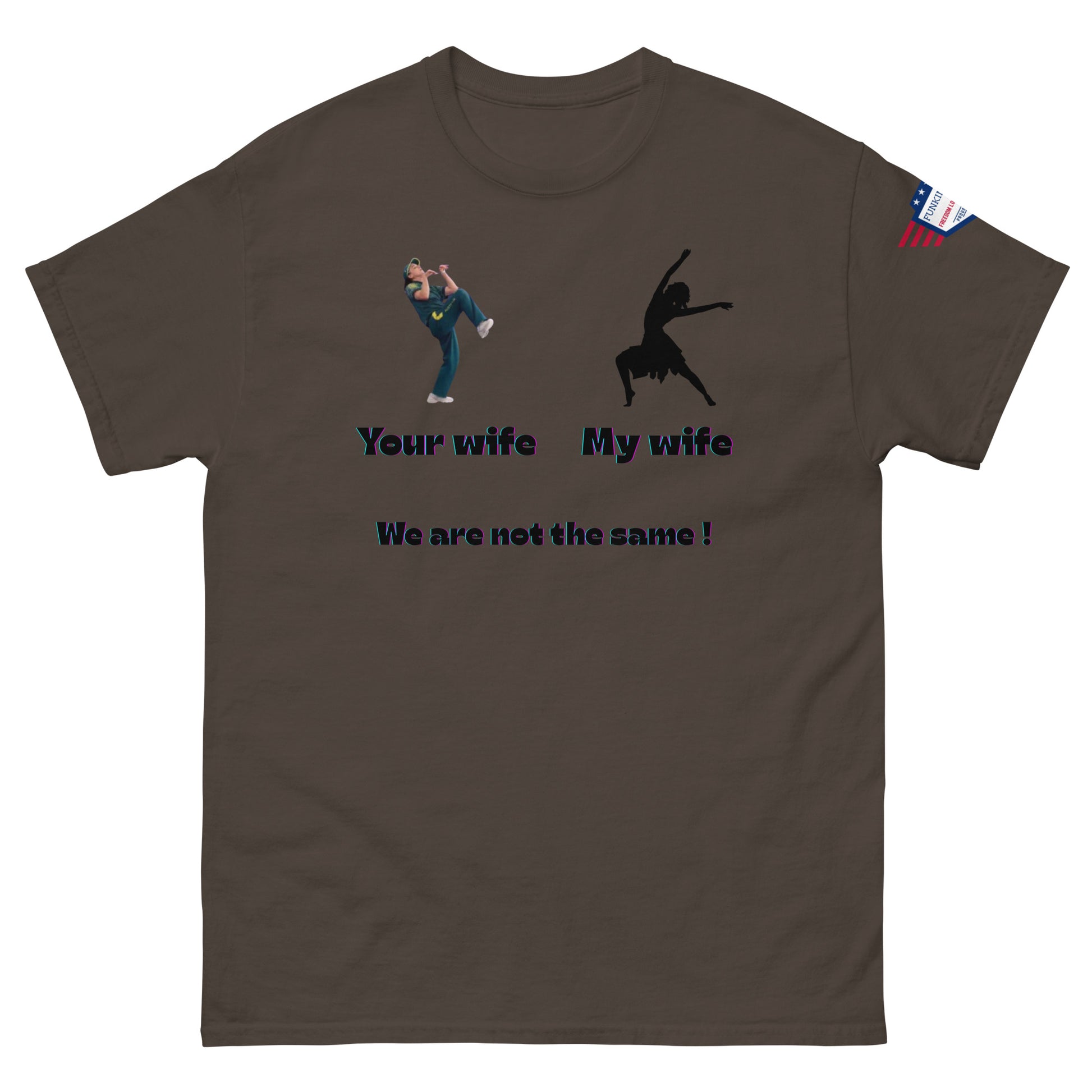 We Are Not the Same Funny Dance Meme Unisex T-Shirt – Viral Humor Tee - alternate view on model