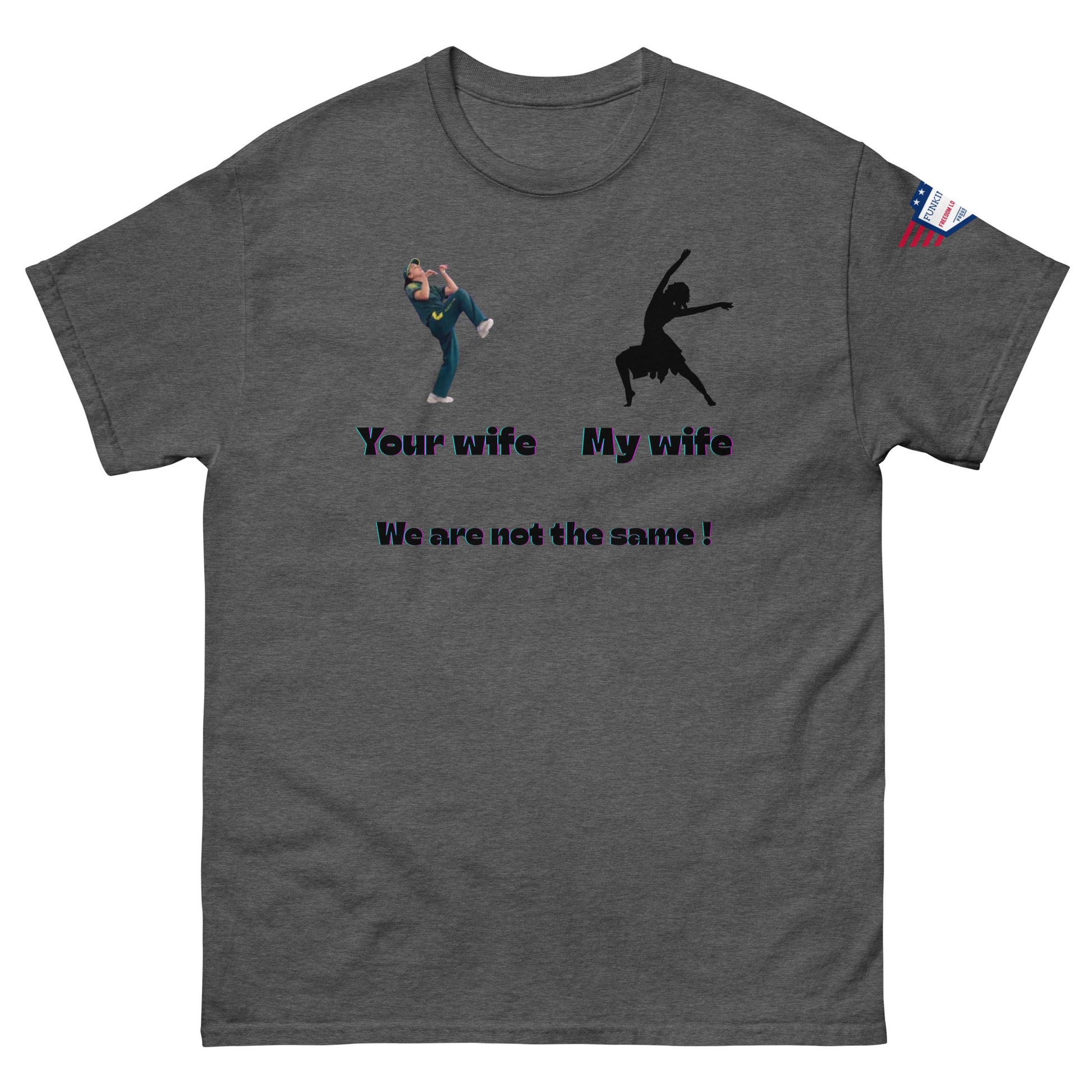 We Are Not the Same Funny Dance Meme Unisex T-Shirt – Viral Humor Tee - alternate view on model