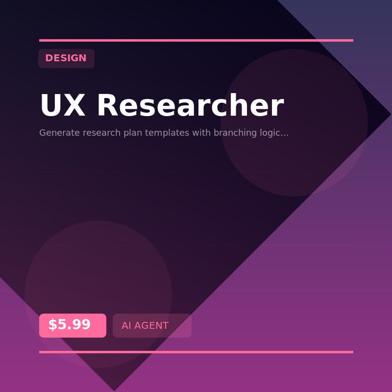 🔬 UX Researcher — AI agent for Design